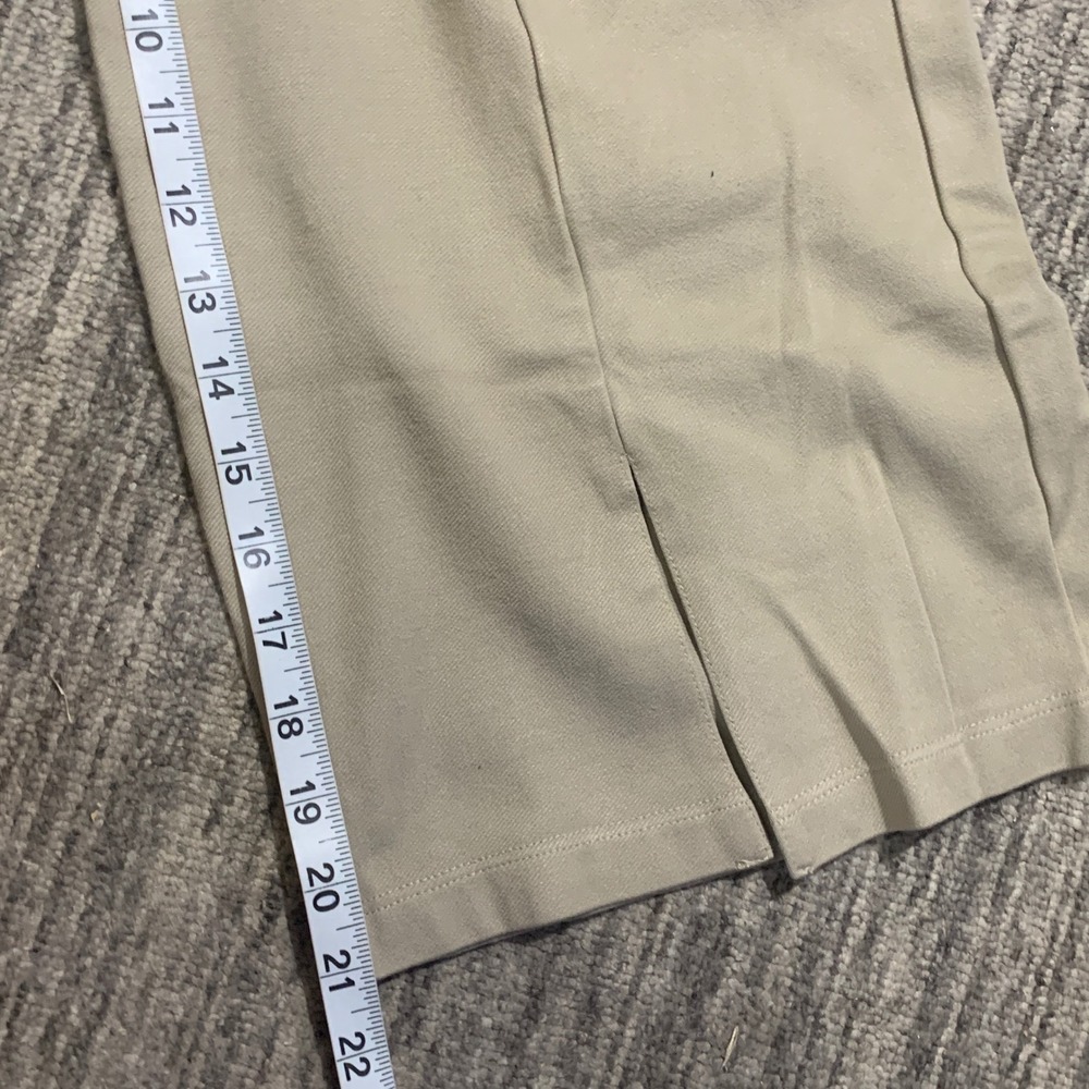 TAPATA Wide Leg Crop Pants Split Hem Pull On Casual Khaki XL - Picture 6 of 10